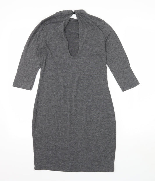 Boohoo Womens Grey  Jersey T-Shirt Dress  Size 14