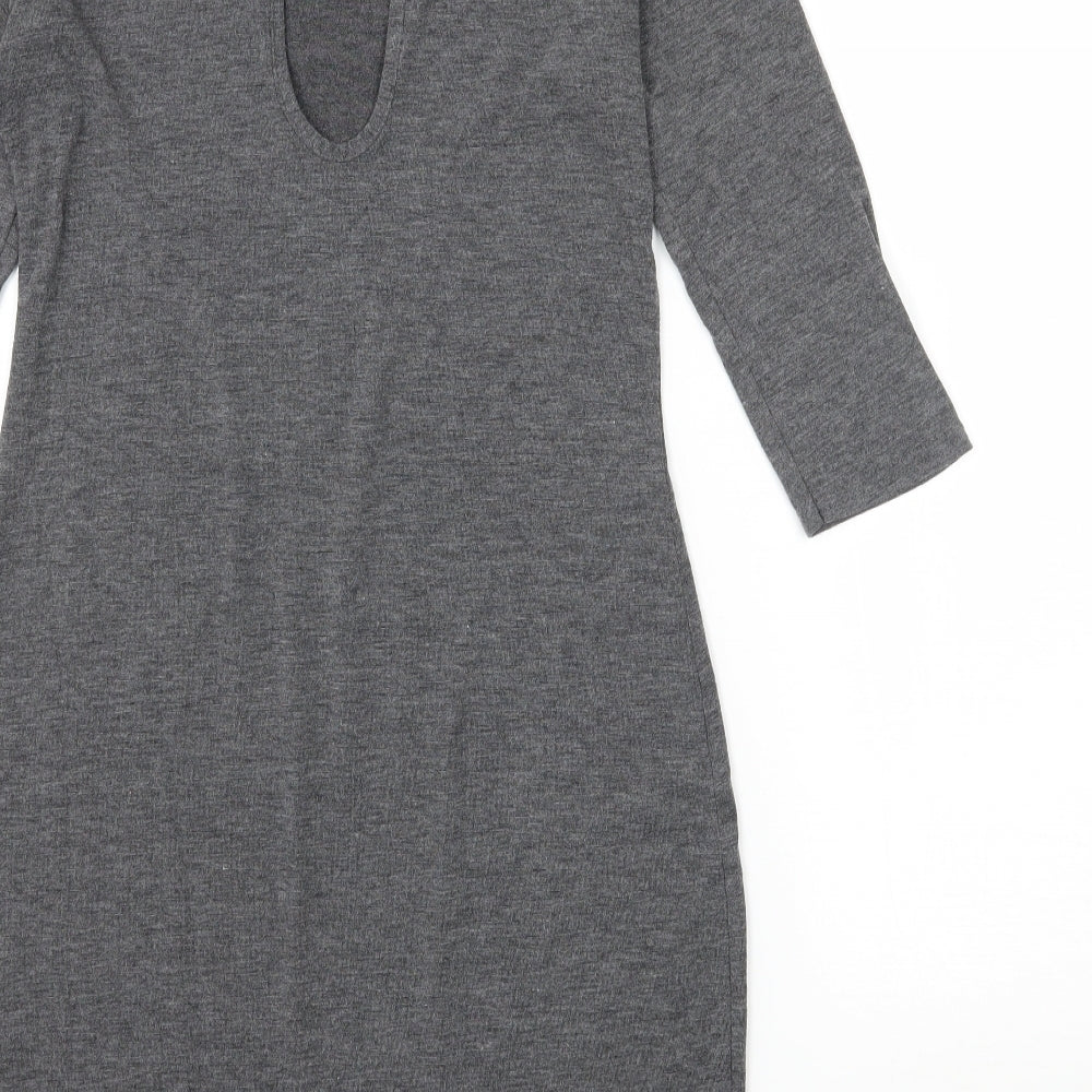 Boohoo Womens Grey  Jersey T-Shirt Dress  Size 14