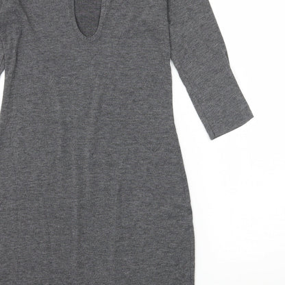 Boohoo Womens Grey  Jersey T-Shirt Dress  Size 14