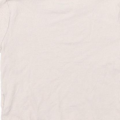 H&M Girls Beige  Jersey Basic T-Shirt Size 9-10 Years