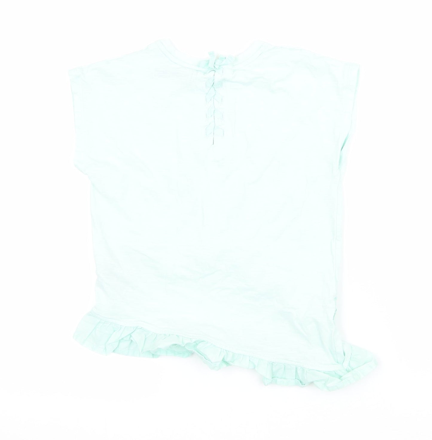 M&S Girls Green  Jersey Basic T-Shirt Size 7-8 Years