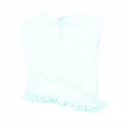 M&S Girls Green  Jersey Basic T-Shirt Size 7-8 Years