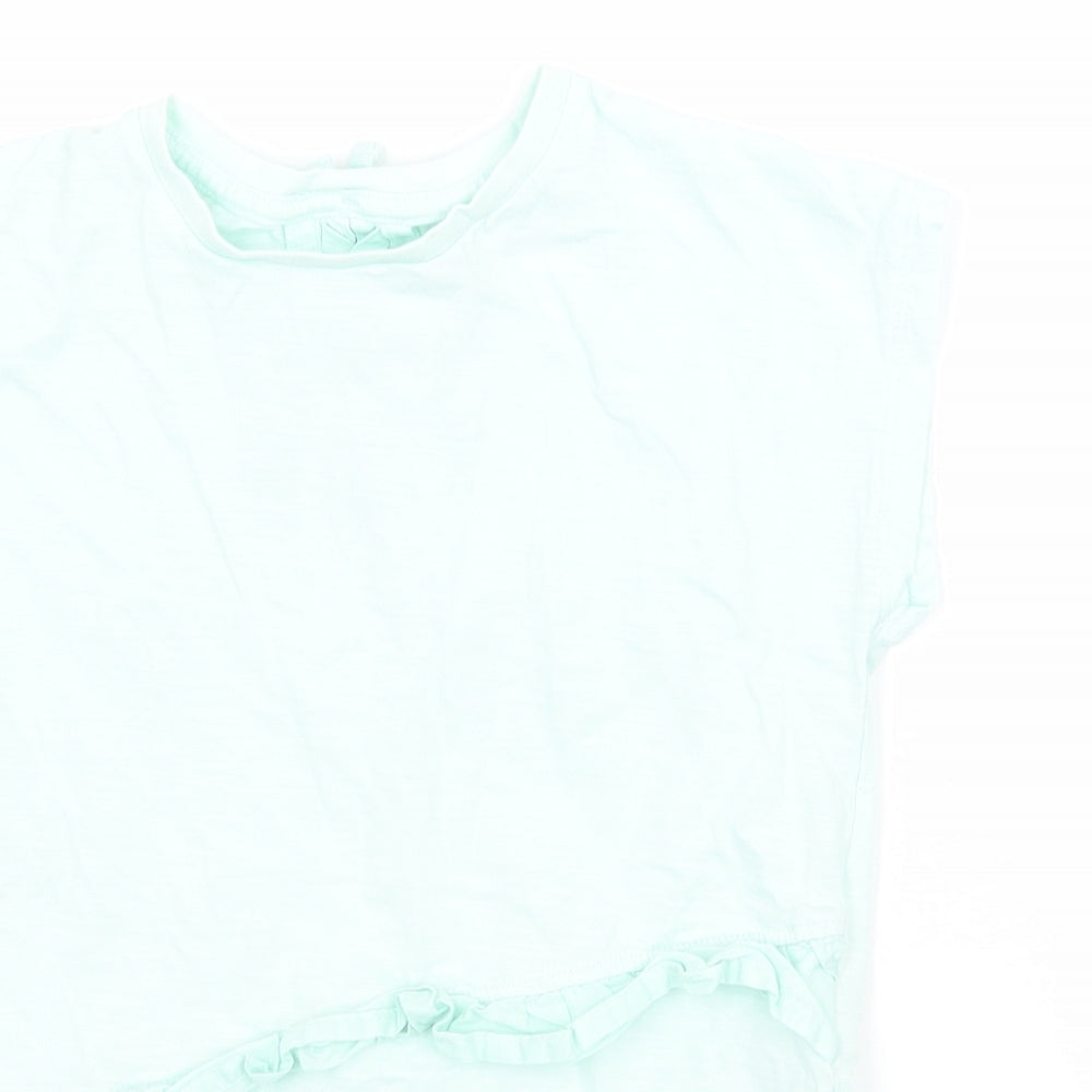 M&S Girls Green  Jersey Basic T-Shirt Size 7-8 Years