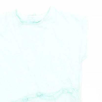 M&S Girls Green  Jersey Basic T-Shirt Size 7-8 Years