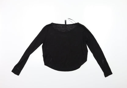 Womens UK Size XS H&M Black Pullover Jumper