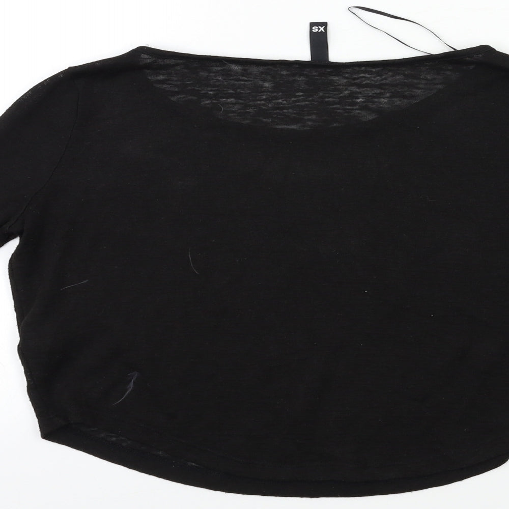 Womens UK Size XS H&M Black Pullover Jumper