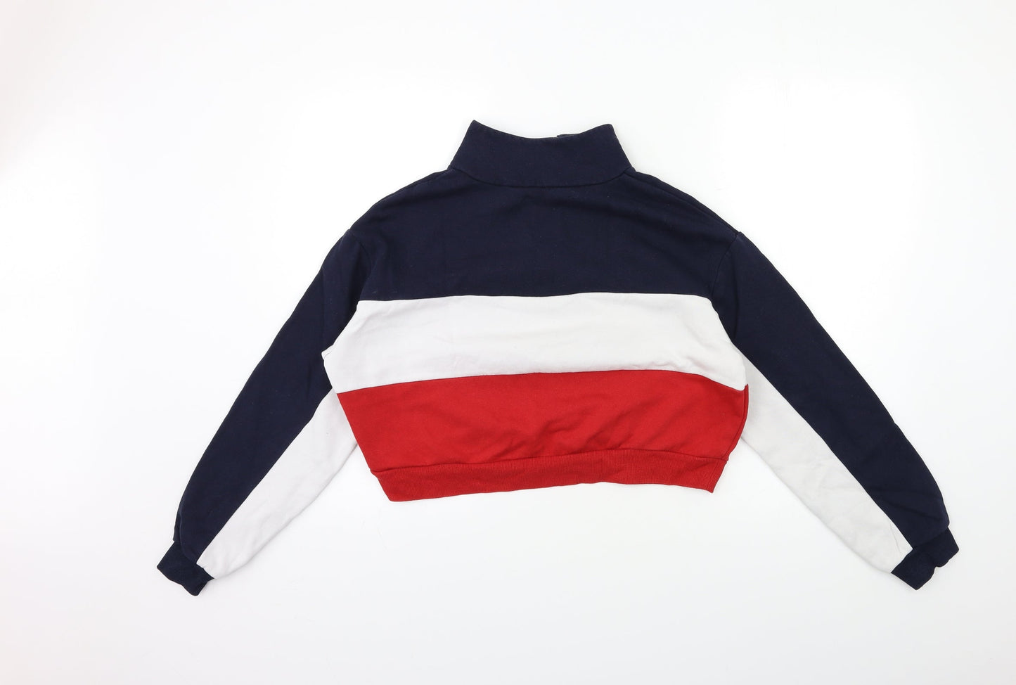 H&M Womens Blue Striped  Pullover Sweatshirt Size S