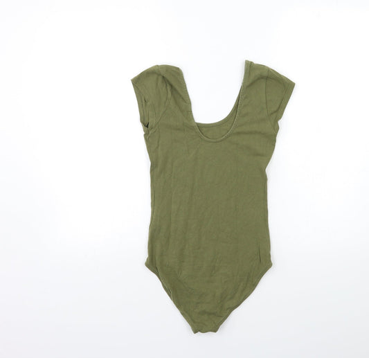 Miss Selfridge Womens Green   Basic T-Shirt Size 8