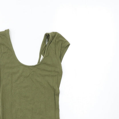 Miss Selfridge Womens Green   Basic T-Shirt Size 8