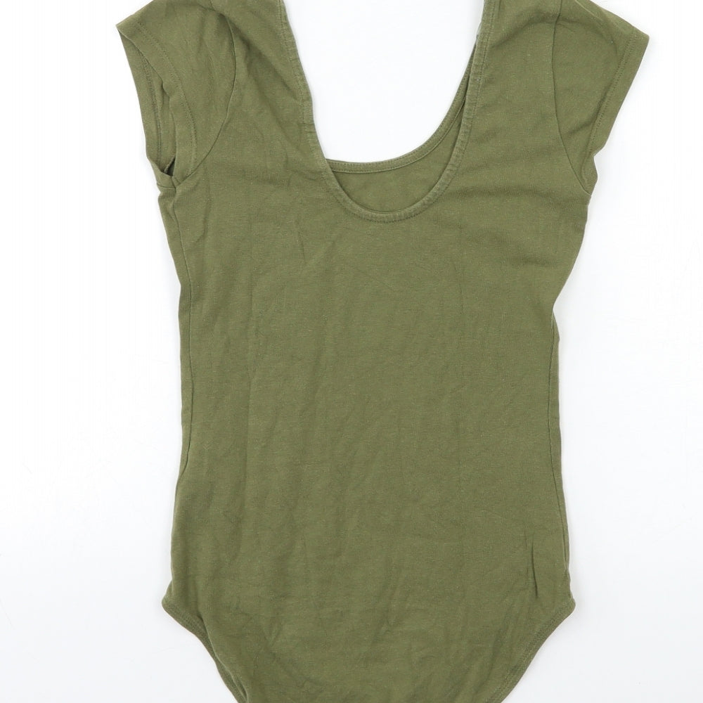 Miss Selfridge Womens Green   Basic T-Shirt Size 8