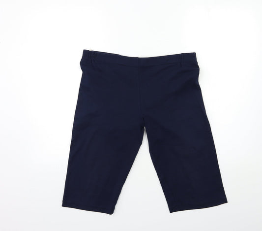 Womens UK Size 34 in Preworn Regular Fit Cropped Blue Trousers