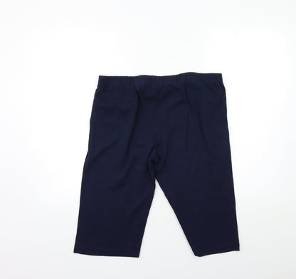 Womens UK Size 34 in Preworn Regular Fit Cropped Blue Trousers