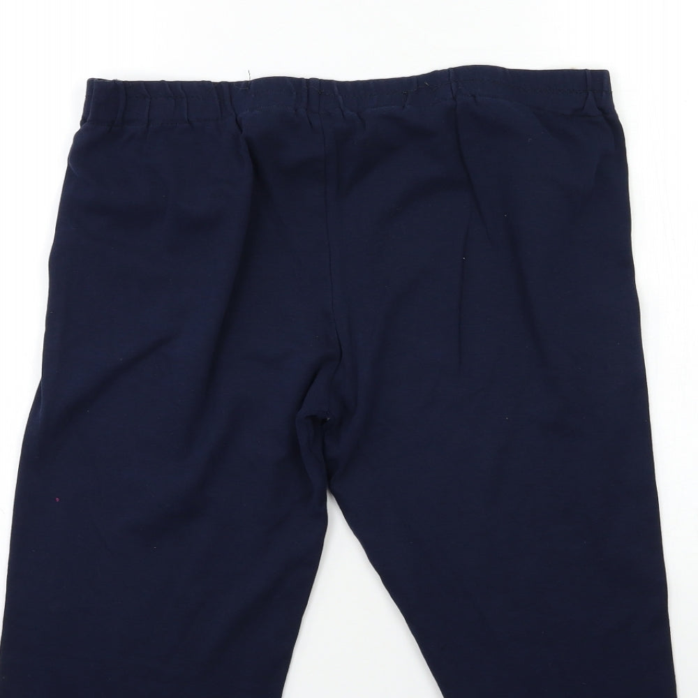 Womens UK Size 34 in Preworn Regular Fit Cropped Blue Trousers