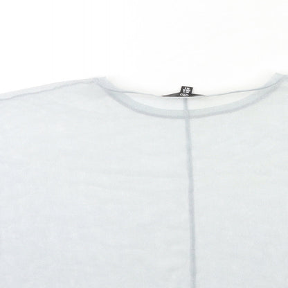 Womens UK Size 12 Missguided Grey Basic Blouse