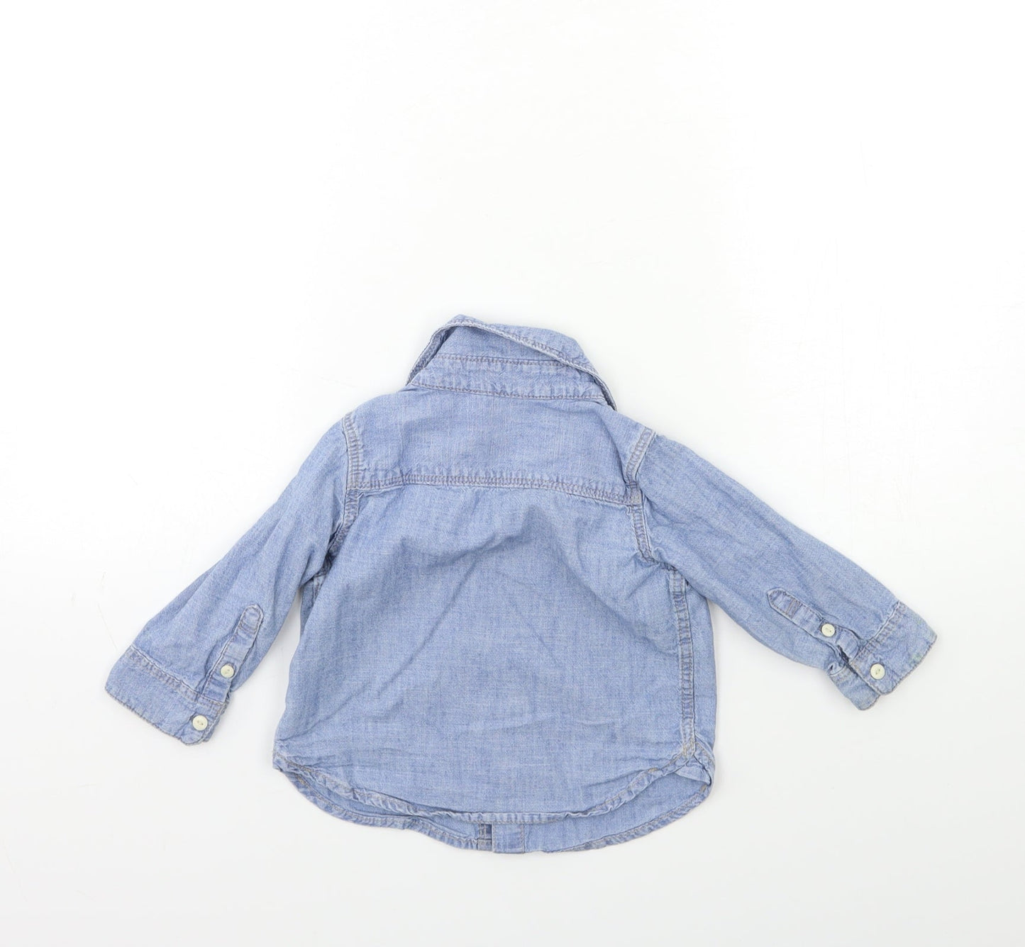 Gap Baby Blue  Denim Basic Button-Up Size 12-18 Months