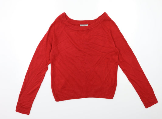 George Womens Red  Knit Pullover Jumper Size 16