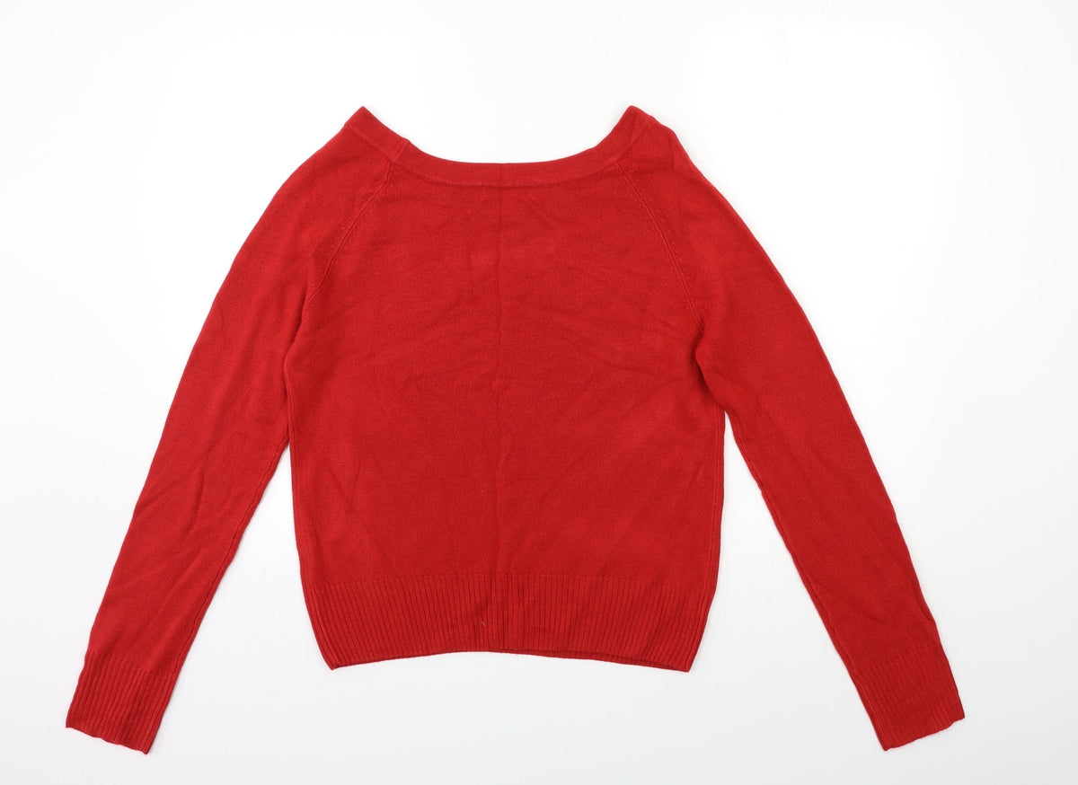 George Womens Red  Knit Pullover Jumper Size 16