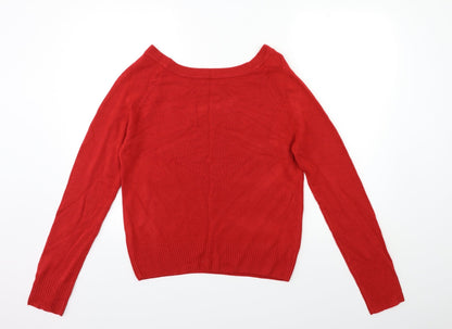 George Womens Red  Knit Pullover Jumper Size 16