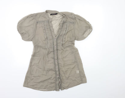 Womens UK Size 10 Select Grey Basic Blouse