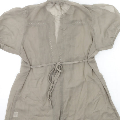 Womens UK Size 10 Select Grey Basic Blouse