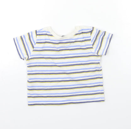 Primark Baby Blue Striped  Pullover T-Shirt Size 12 Months