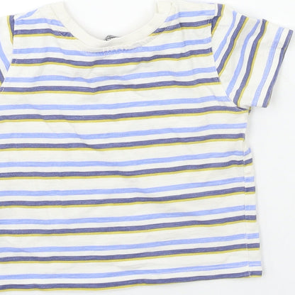 Primark Baby Blue Striped  Pullover T-Shirt Size 12 Months