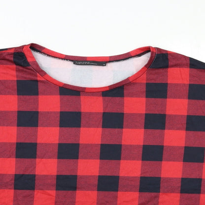 Womens UK Size M Zanzea Red Basic T-Shirt