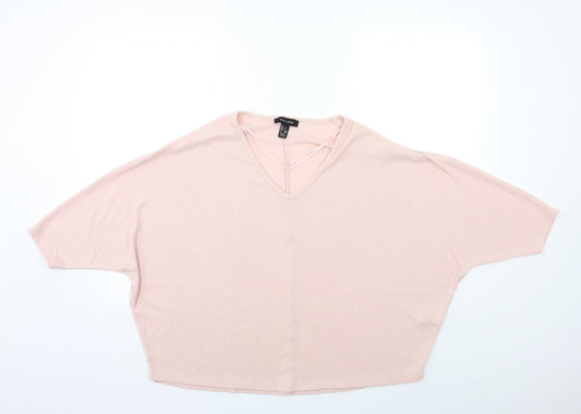 Womens UK Size S New Look Pink Pullover Jumper