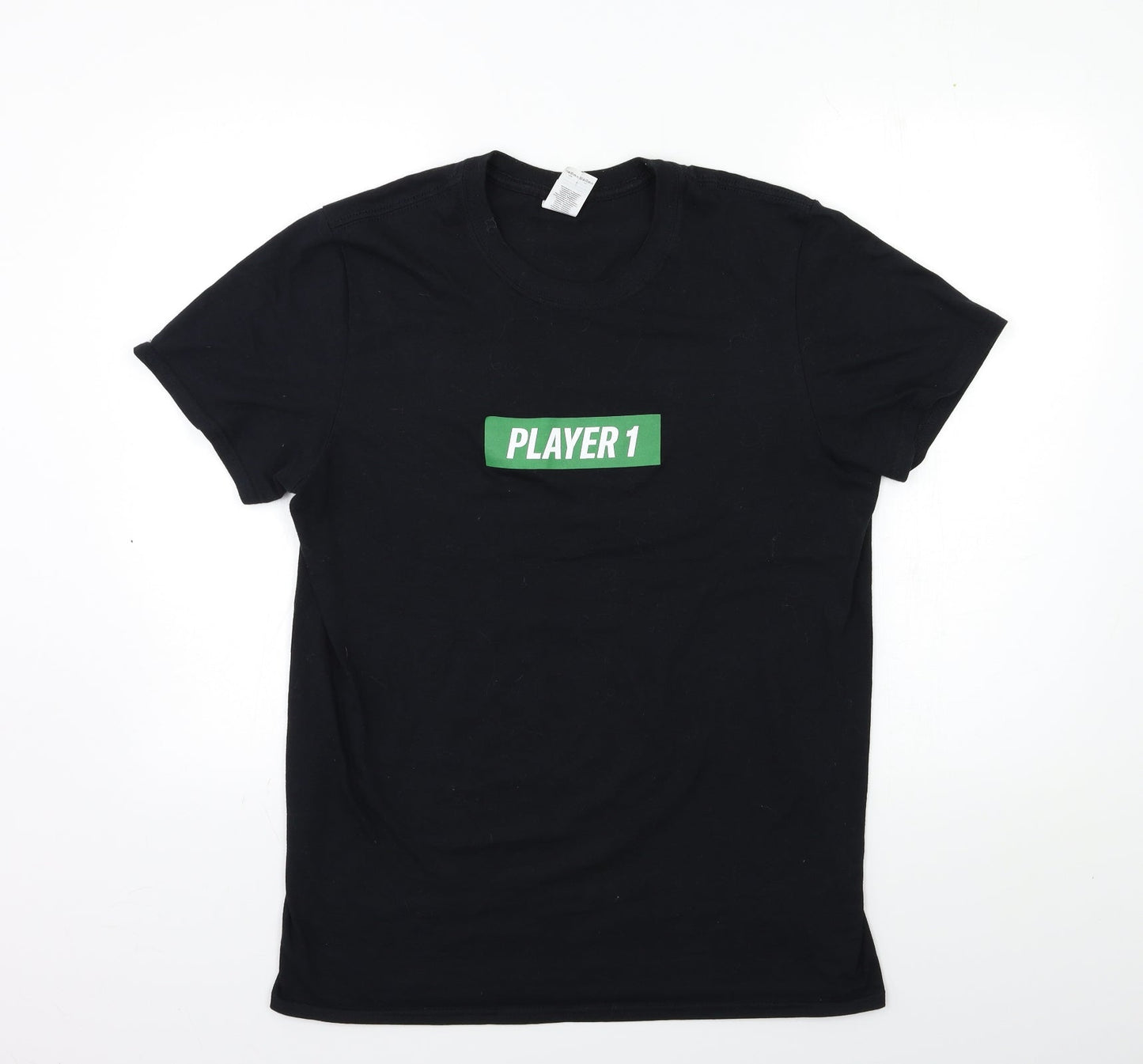 Mens UK Size M Gildan Black  T-Shirt