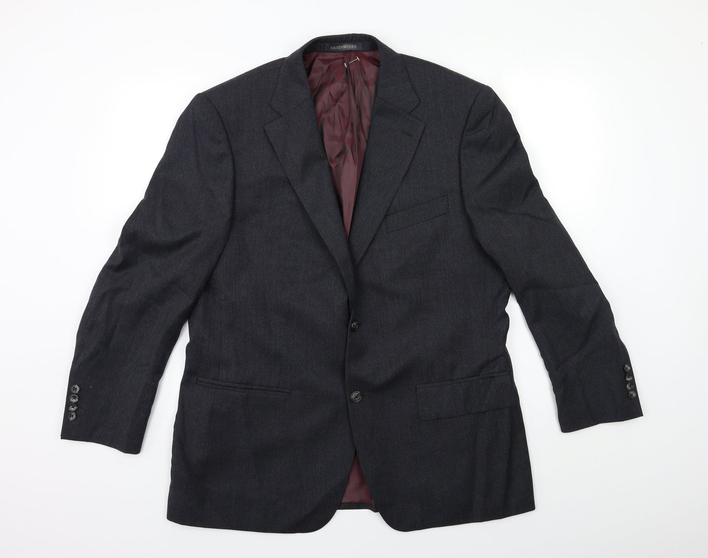 Mens UK Size 42 GREENWOOD Regular Grey Suit Jacket