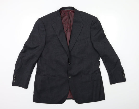Mens UK Size 42 GREENWOOD Regular Grey Suit Jacket