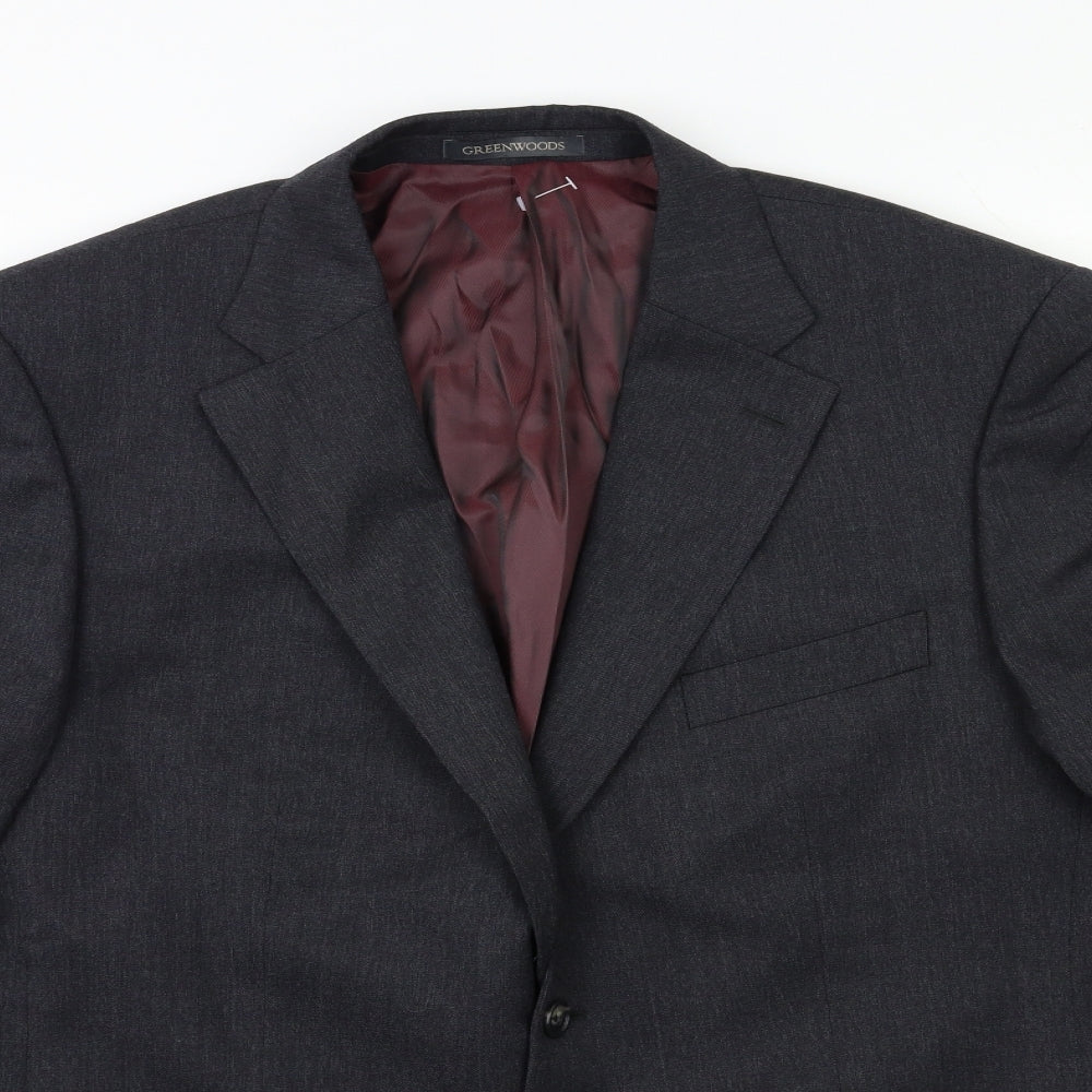 Mens UK Size 42 GREENWOOD Regular Grey Suit Jacket