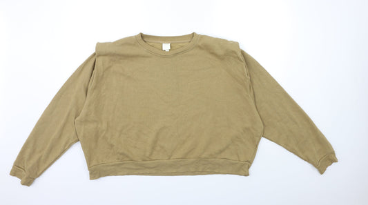 H&M Womens Brown   Pullover Sweatshirt Size XL  - Padded Shoulders