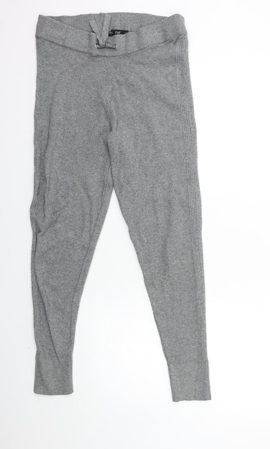 F&F Womens Grey   Trousers  Size 12 L28 in