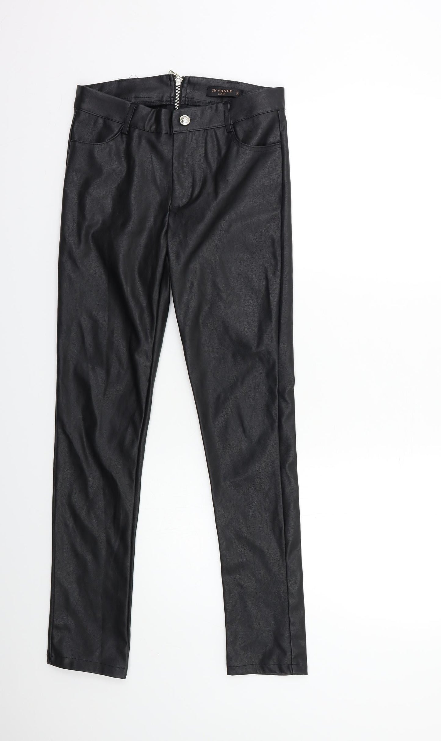 In Vogue Womens Black   Trousers  Size S L29 in
