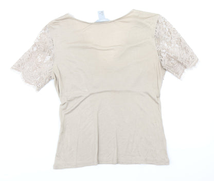 Womens UK Size S H&M Brown Basic Blouse