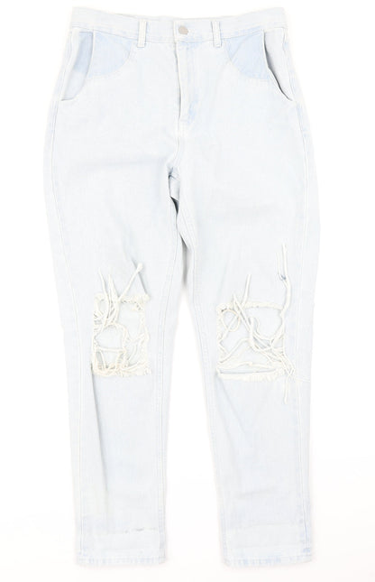 Topshop Womens Blue  Denim Mom Jeans Size 10 L26 in