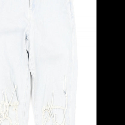 Topshop Womens Blue  Denim Mom Jeans Size 10 L26 in