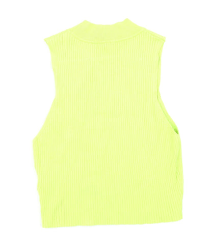 Womens UK Size M Divided Green Basic Tank
