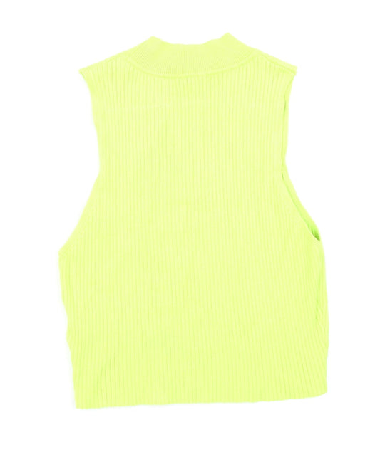 Womens UK Size M Divided Green Basic Tank