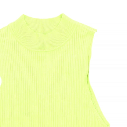 Womens UK Size M Divided Green Basic Tank