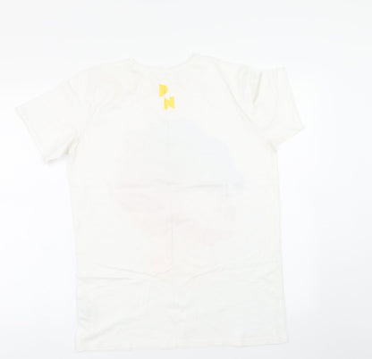 Mens UK Size M Continental White  T-Shirt