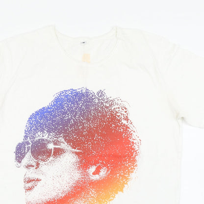 Mens UK Size M Continental White  T-Shirt