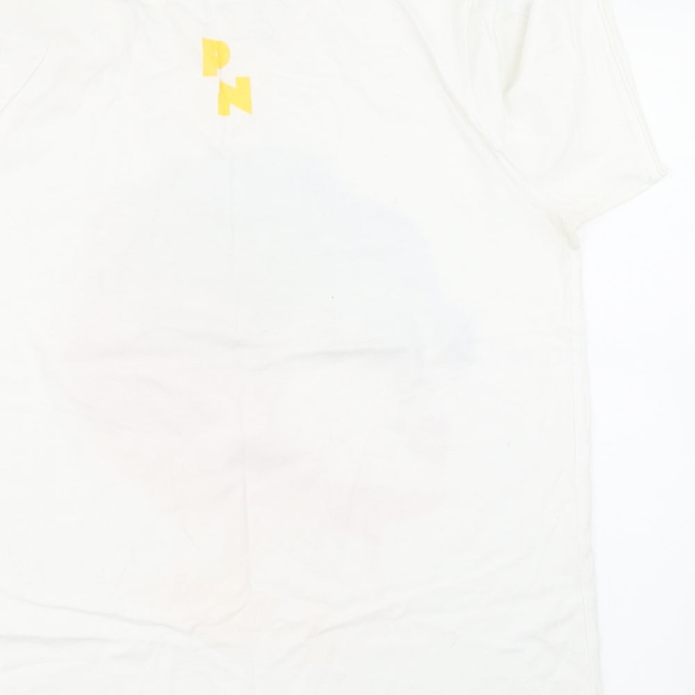 Mens UK Size M Continental White  T-Shirt