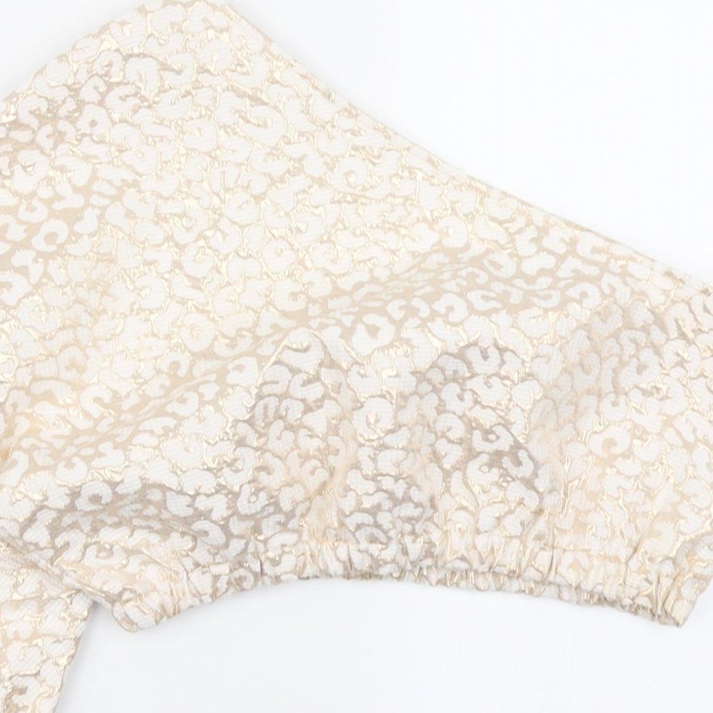 Womens UK Size 12 PRETTYLITTLETHING Ivory Basic Blouse