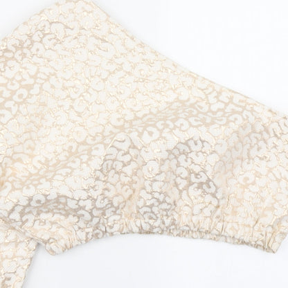 Womens UK Size 12 PRETTYLITTLETHING Ivory Basic Blouse