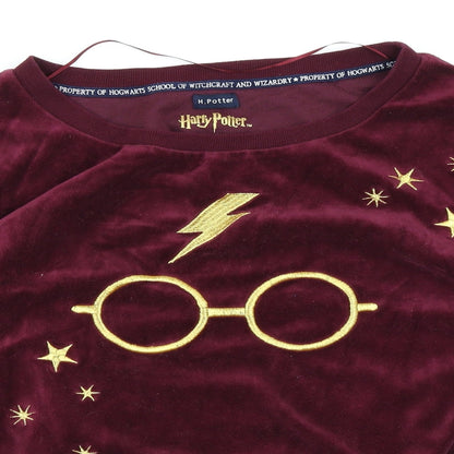 Love to Lounge Womens Purple Solid Fleece Top Pyjama Top Size L  - Harry Potter