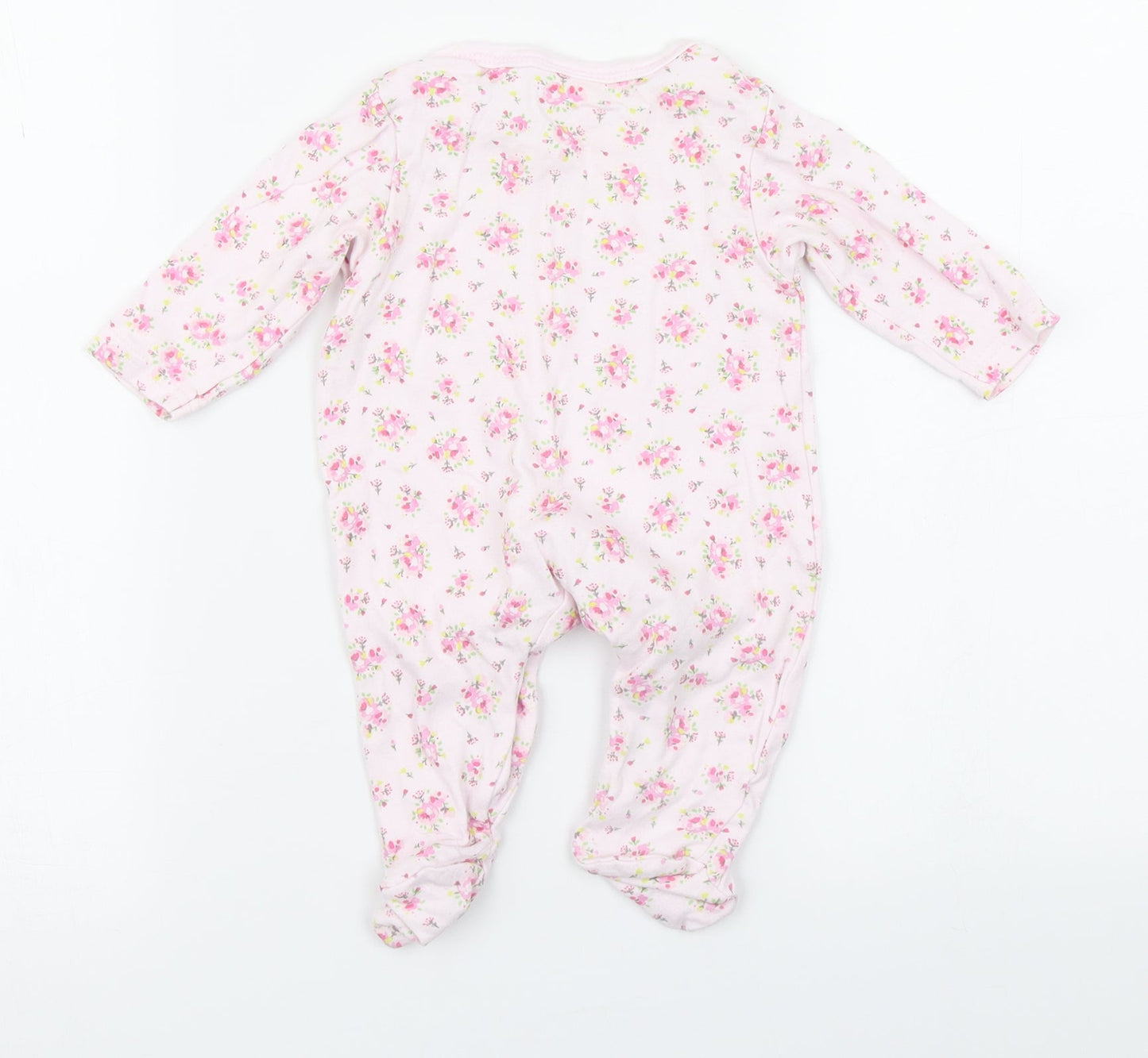 Bebe Bonito Girls Pink Floral  Babygrow One-Piece Size 3-6 Months