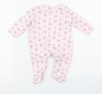 Bebe Bonito Girls Pink Floral  Babygrow One-Piece Size 3-6 Months