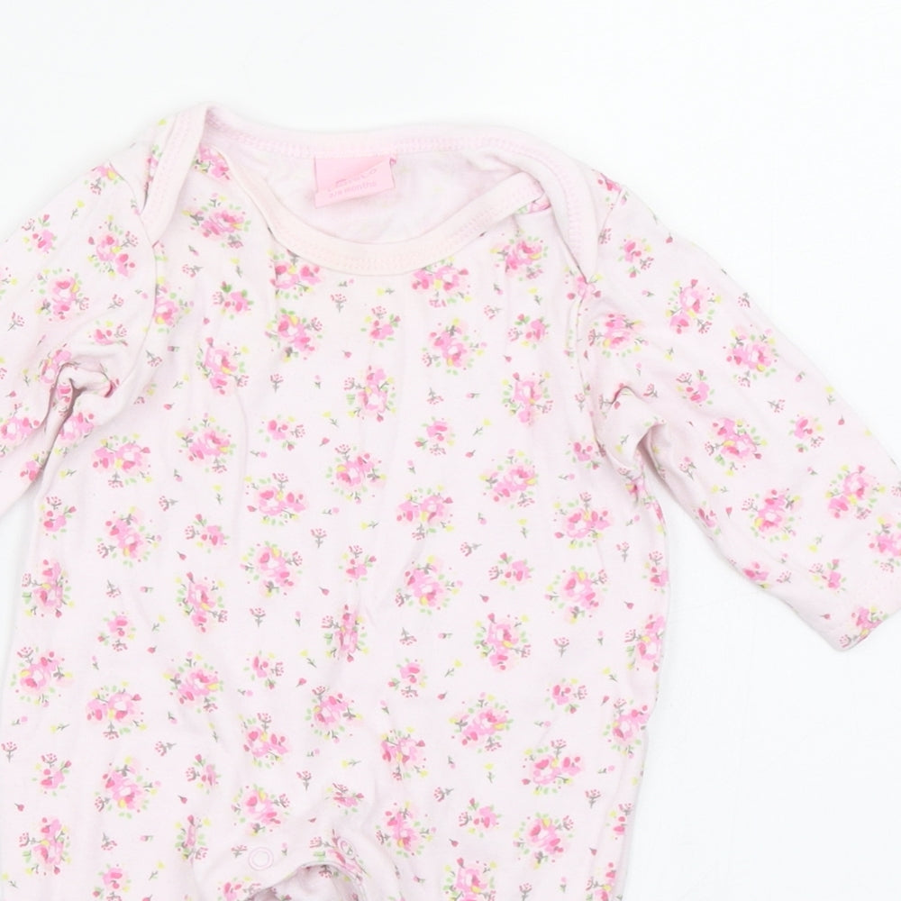 Bebe Bonito Girls Pink Floral  Babygrow One-Piece Size 3-6 Months